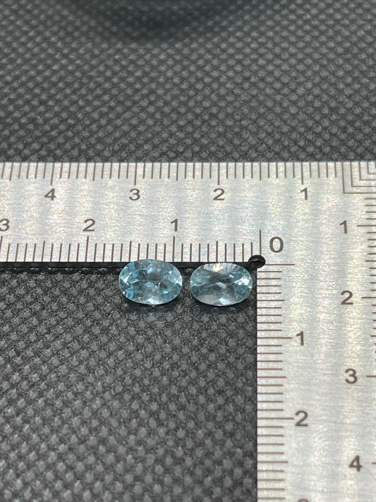Small oval faceted￼, Blue Sky Topaz