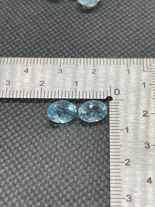 Large Oval faceted￼, Blue Sky Topaz ￼